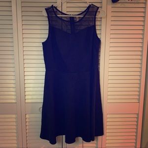 Little Black Dress, Sheer Top, Flowy Short Skirt